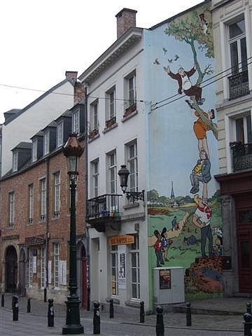 Rue des Chartreux, autre fresque de BD...