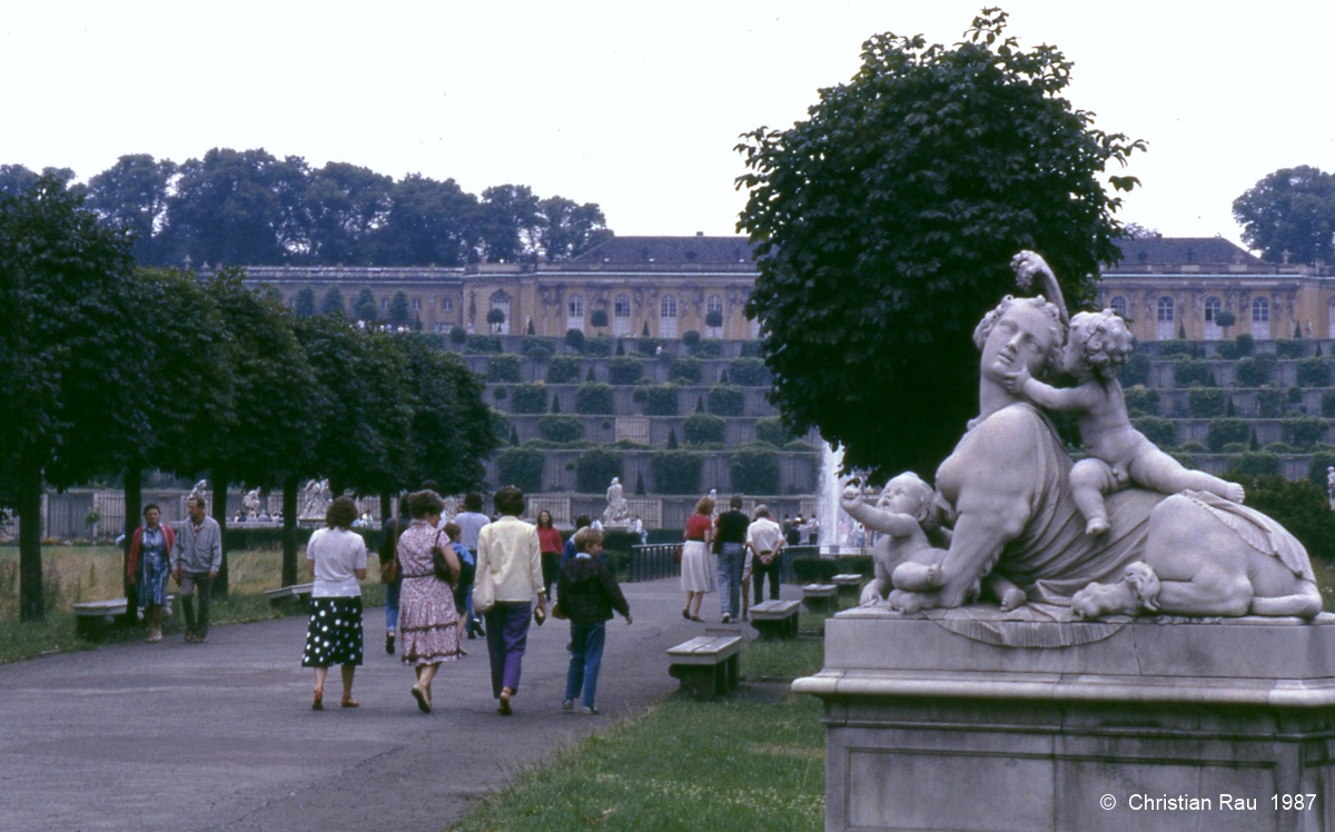 Le château de Sanssouci à Potsdam, un but touristique qui ne s'est jamais démenti...