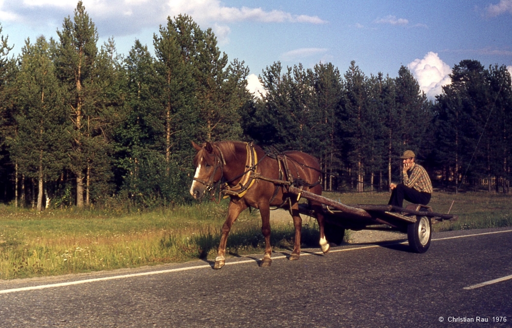 Sodankylä :  transport à l'ancienne