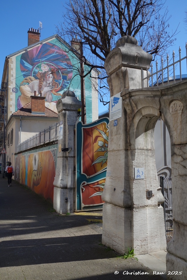 Street-Art Cours Berriat  (villa si&egrave;ge de A. Raymond) - CR 2024